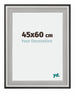 Birmingham Wooden Photo Frame 45x60cm Black Silver gepolijst Size | Yourdecoration.com