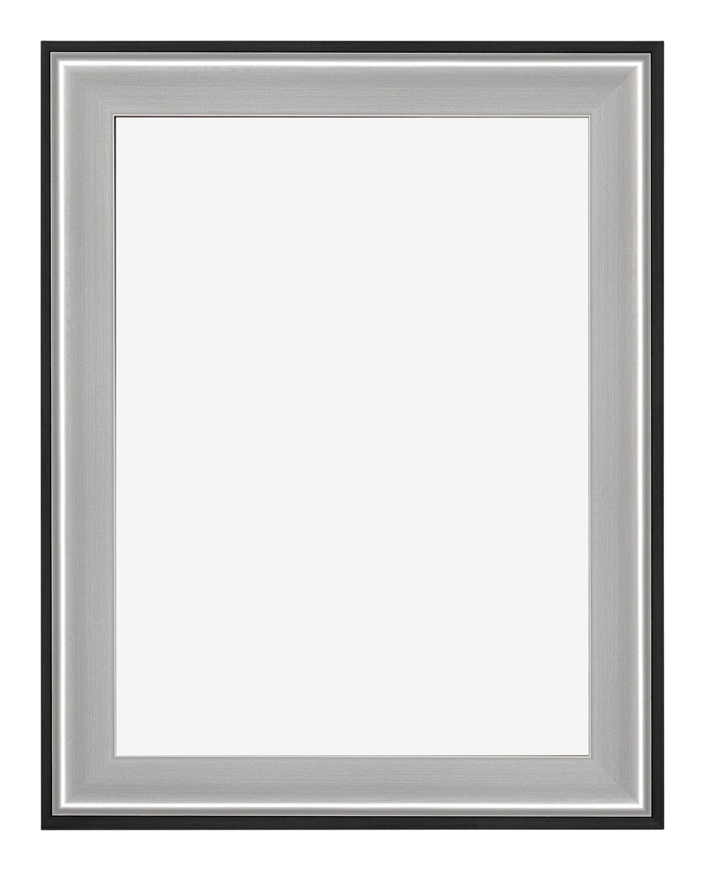 Birmingham Wooden Photo Frame 48x64cm Black Silver Polished Front | Yourdecoration.com