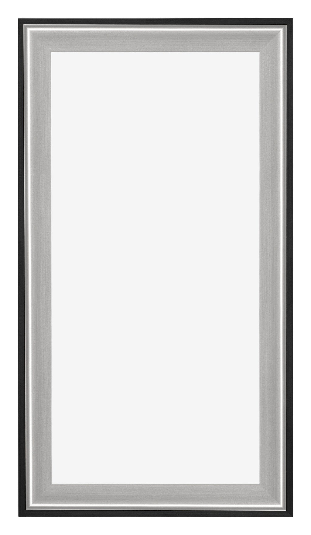 Birmingham Wooden Photo Frame 50x100cm Black Silver Polished Front | Yourdecoration.com