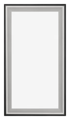 Birmingham Wooden Photo Frame 50x100cm Black Silver Polished Front | Yourdecoration.com