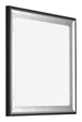 Birmingham Wooden Photo Frame 50x50cm Black Silver Gepolijst Front Oblique | Yourdecoration.com