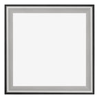 Birmingham Wooden Photo Frame 50x50cm Black Silver Gepolijst Front | Yourdecoration.com