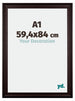 Birmingham Wooden Photo Frame 59 4x84cm A1 Brown Front Size | Yourdecoration.com