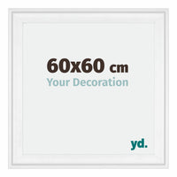 Birmingham Wooden Photo Frame 60x60cm White Front Size | Yourdecoration.com