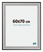 Birmingham Wooden Photo Frame 60x70cm Black Silver gepolijst Size | Yourdecoration.com