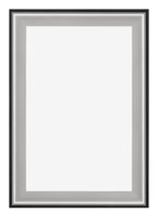 Birmingham Wooden Photo Frame 60x85cm Black Silver Polished Front | Yourdecoration.com