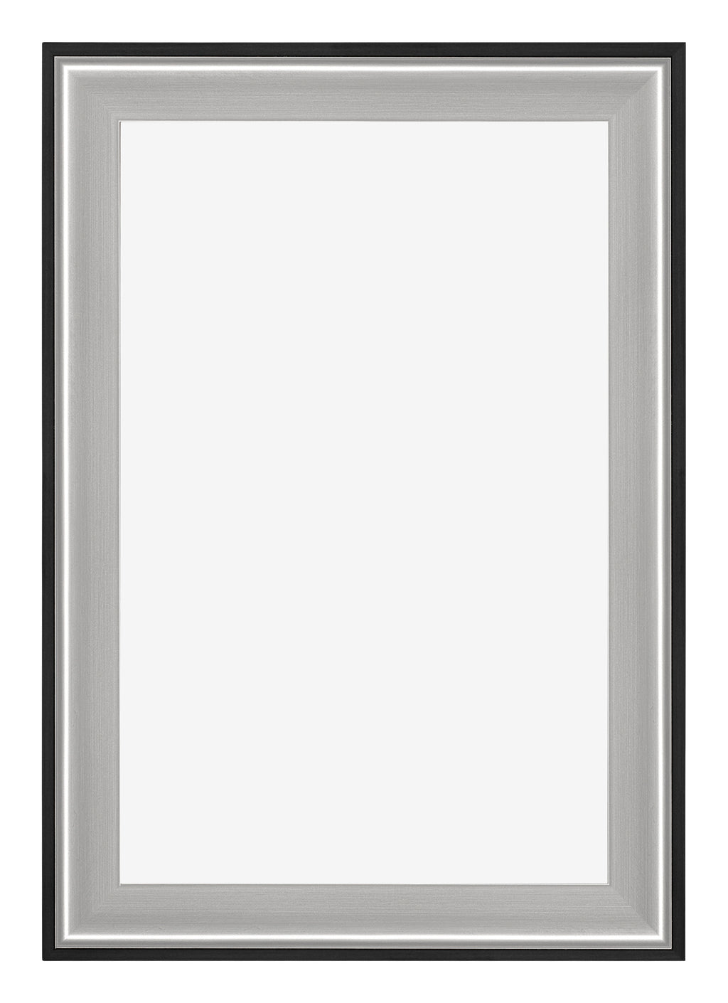 Birmingham Wooden Photo Frame 60x90cm Black Silver Gepolijst Front | Yourdecoration.com