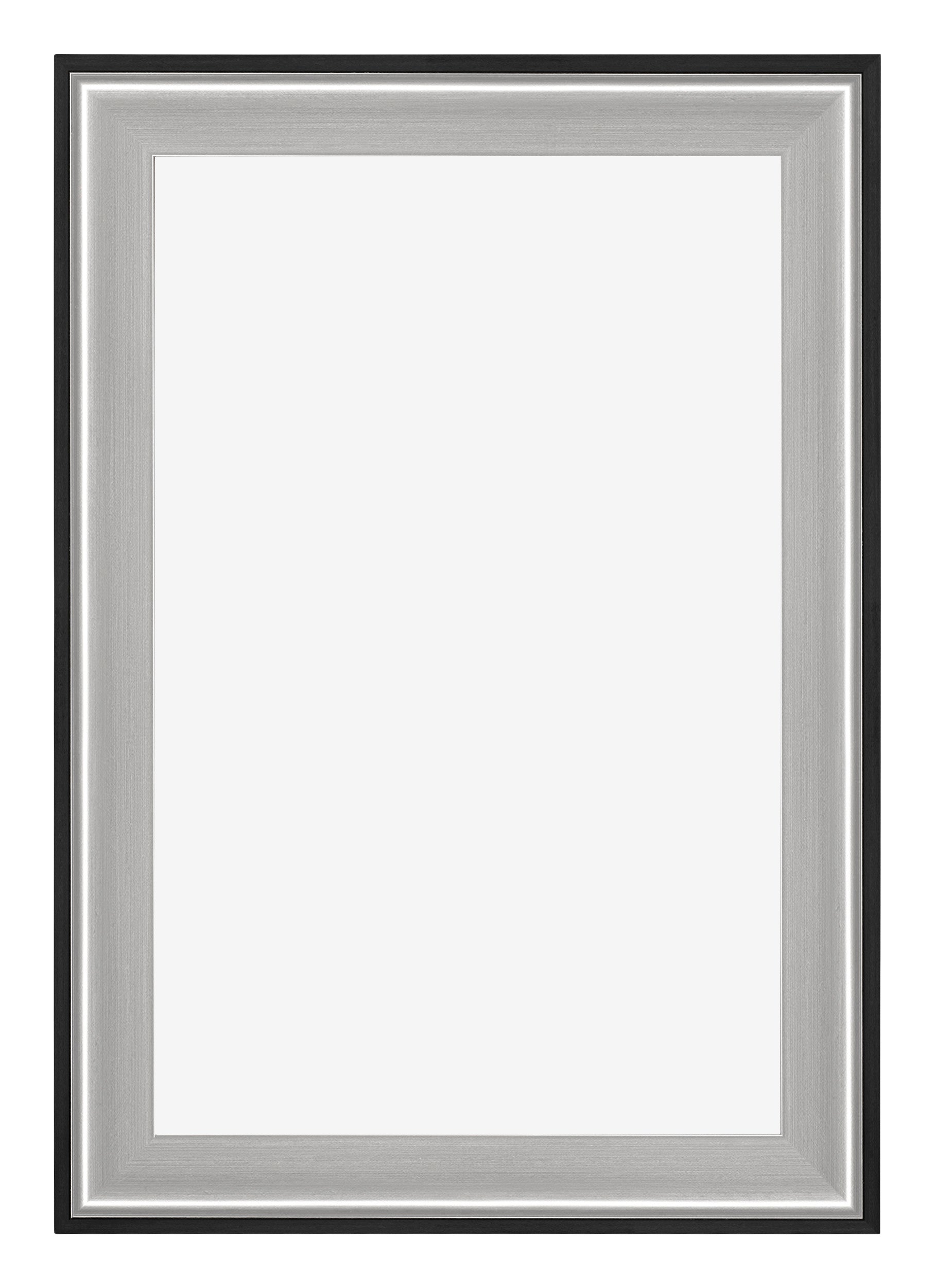 Birmingham Wooden Photo Frame 60x90cm Black Silver Gepolijst Front | Yourdecoration.com