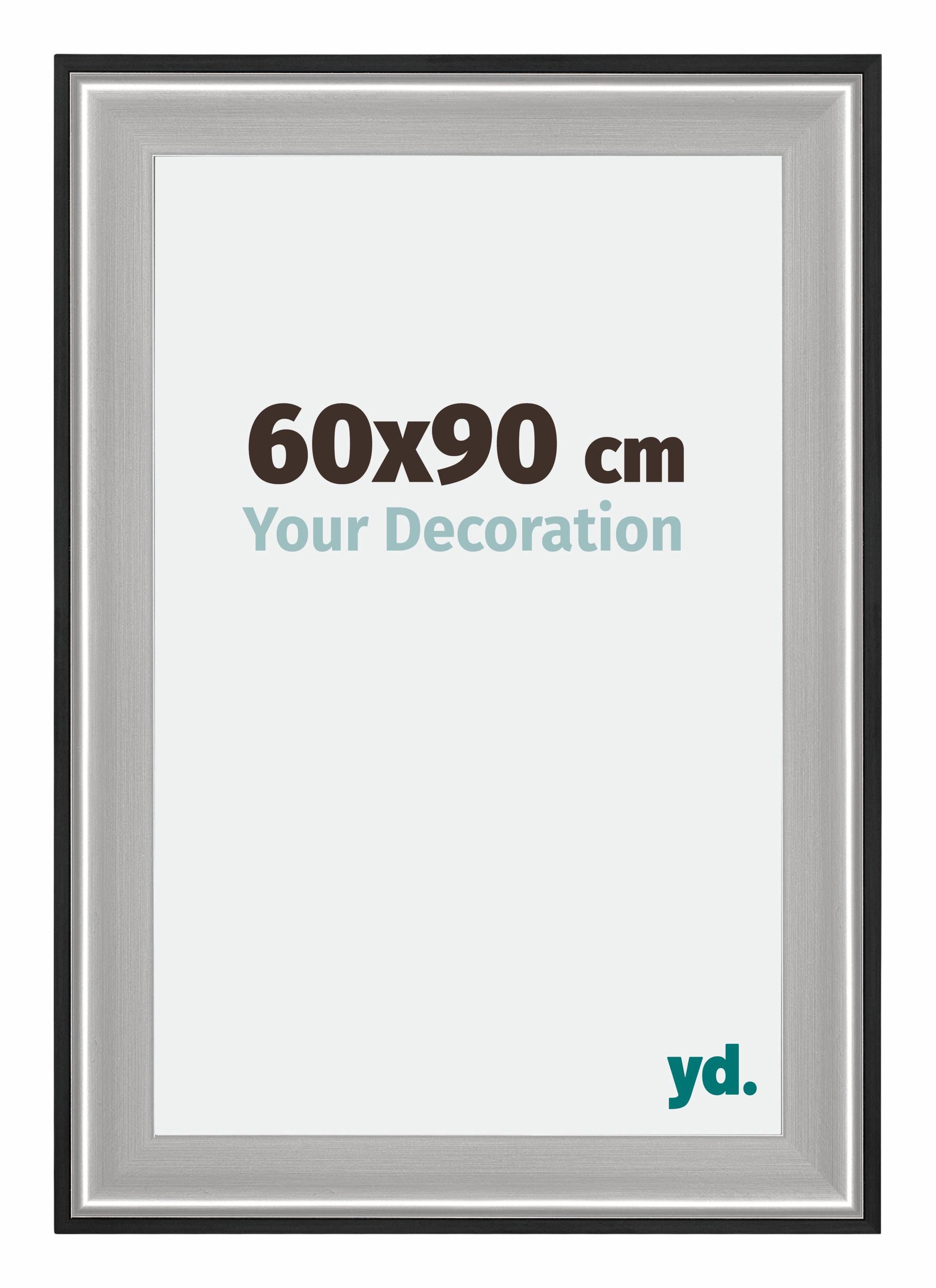 Birmingham Wooden Photo Frame 60x90cm Black Silver gepolijst Size | Yourdecoration.com