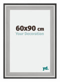 Birmingham Wooden Photo Frame 60x90cm Black Silver gepolijst Size | Yourdecoration.com