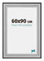 Birmingham Wooden Photo Frame 60x90cm Black Silver gepolijst Size | Yourdecoration.com