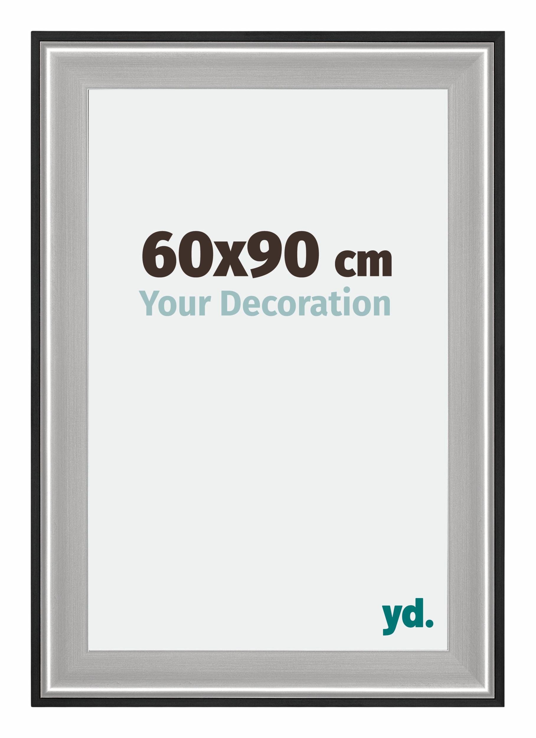Birmingham Wooden Photo Frame 60x90cm Black Silver gepolijst Size | Yourdecoration.com