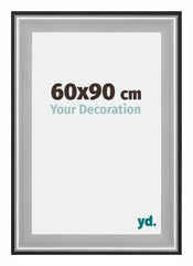 Birmingham Wooden Photo Frame 60x90cm Black Silver gepolijst Size | Yourdecoration.com