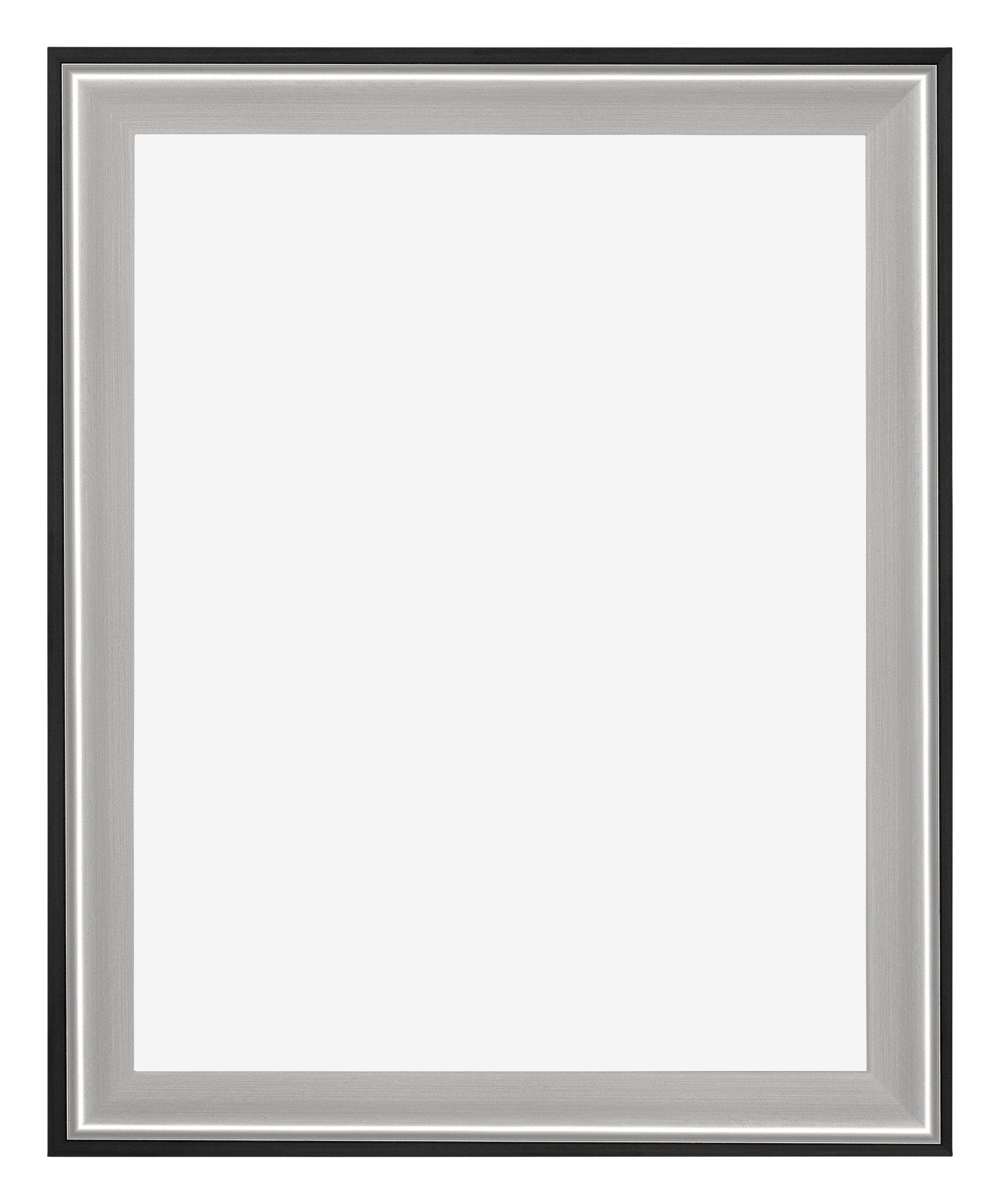 Birmingham Wooden Photo Frame 70x90cm Black Silver Gepolijst Front | Yourdecoration.com