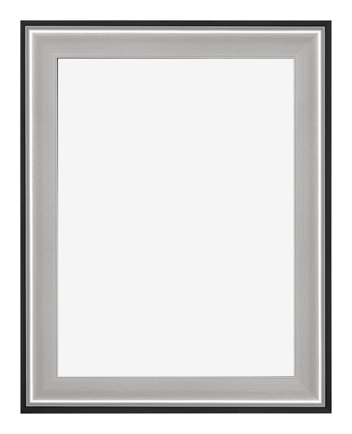 Birmingham Wooden Photo Frame 75x98cm Black Silver Polished Front | Yourdecoration.com