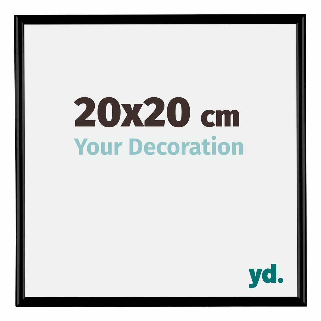 Bordeaux Plastic Photo Frame 20x20cm Black Matt Front Size | Yourdecoration.com