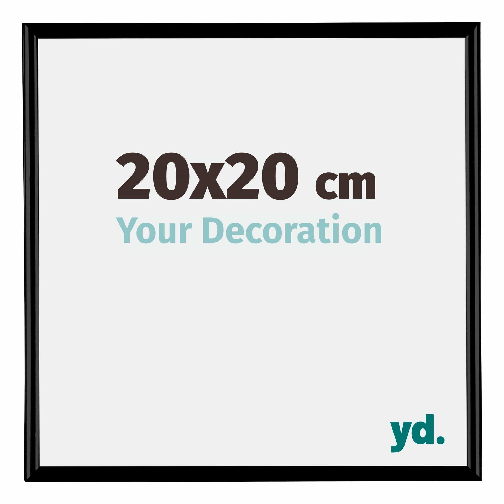 Bordeaux Plastic Photo Frame 20x20cm Black Matt Front Size | Yourdecoration.com