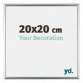 Bordeaux Plastic Photo Frame 20x20cm Silver Front Size | Yourdecoration.com