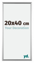 Bordeaux Plastic Photo Frame 20x40cm Silver Front Size | Yourdecoration.com