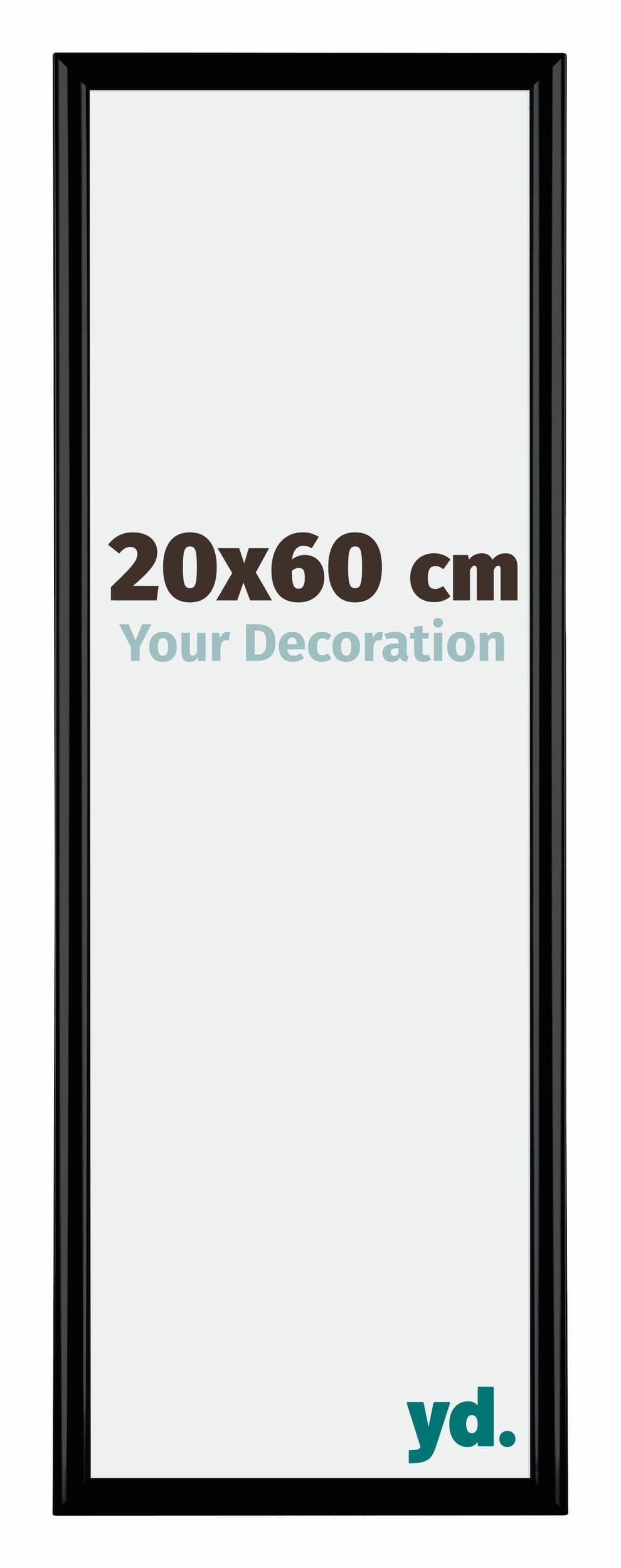 Bordeaux Plastic Photo Frame 20x60cm Black Matt Front Size | Yourdecoration.com