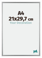 Bordeaux Plastic Photo Frame 21x29 7cm A4 Silver Front Size | Yourdecoration.com