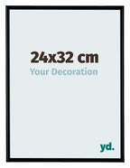 Bordeaux Plastic Photo Frame 24x32cm Black Matte Front Size | Yourdecoration.com