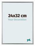 Bordeaux Plastic Photo Frame 24x32cm Silver Front Size | Yourdecoration.com