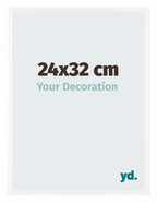 Bordeaux Plastic Photo Frame 24x32cm White High Gloss Front Size | Yourdecoration.com