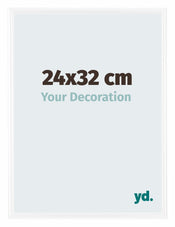 Bordeaux Plastic Photo Frame 24x32cm White High Gloss Front Size | Yourdecoration.com