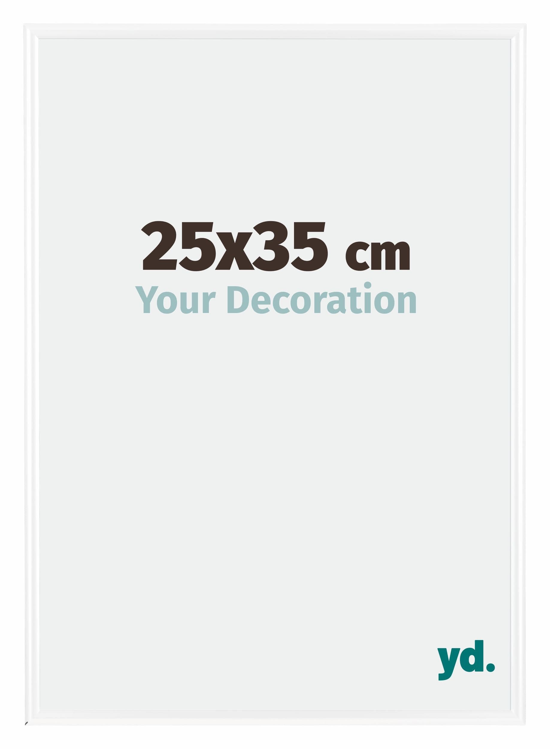 Bordeaux Plastic Photo Frame 25x35cm White High Gloss Front Size | Yourdecoration.com