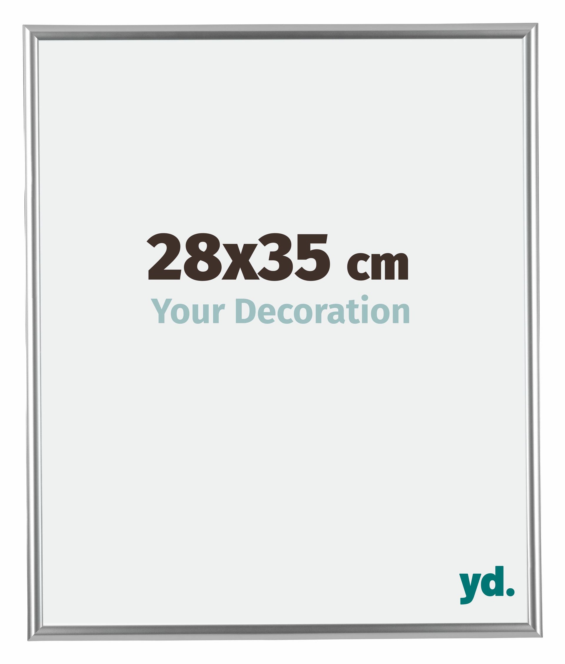 Bordeaux Plastic Photo Frame 28x35cm Silver Front Size | Yourdecoration.com