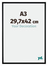 Bordeaux Plastic Photo Frame 29 7x42cm A3 Black Matt Front Size | Yourdecoration.com