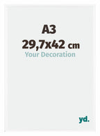 Bordeaux Plastic Photo Frame 29 7x42cm A3 White High Gloss Front Size | Yourdecoration.com