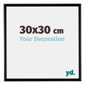 Bordeaux Plastic Photo Frame 30x30cm Black Matt Front Size | Yourdecoration.com