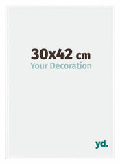 Bordeaux Plastic Photo Frame 30x42cm White High Gloss Front Size | Yourdecoration.com