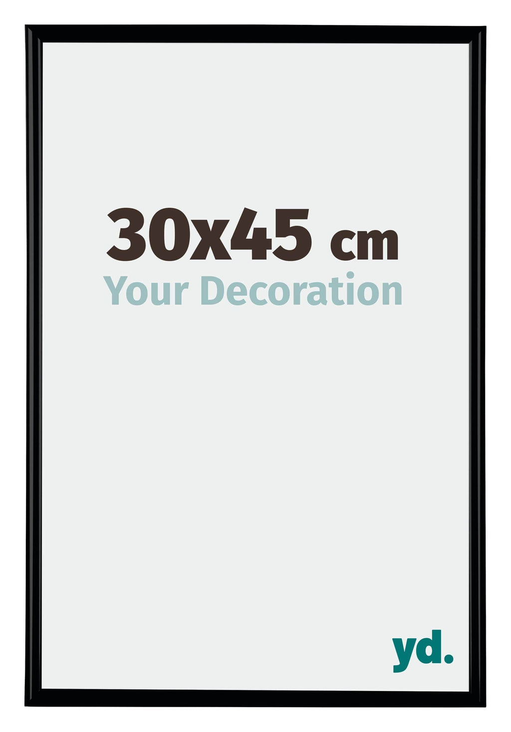 Bordeaux Plastic Photo Frame 30x45cm Black Matt Front Size | Yourdecoration.com