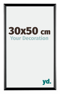 Bordeaux Plastic Photo Frame 30x50cm Black High Gloss Front Size | Yourdecoration.com