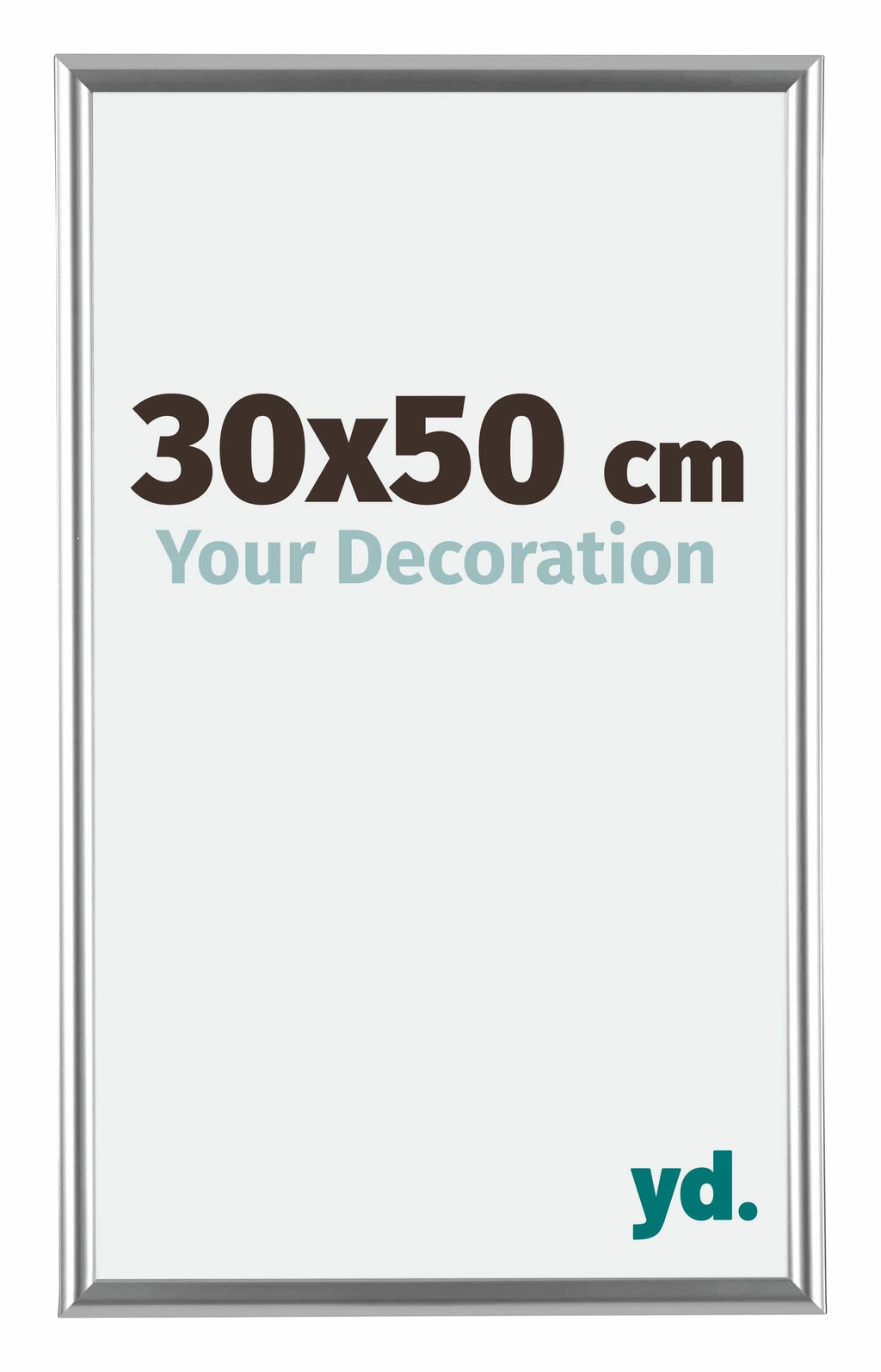 Bordeaux Plastic Photo Frame 30x50cm Silver Front Size | Yourdecoration.com