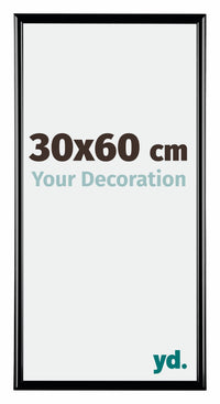 Bordeaux Plastic Photo Frame 30x60cm Black High Gloss Front Size | Yourdecoration.com