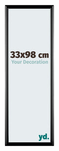 Bordeaux Plastic Photo Frame 33x98cm Black High Gloss Front Size | Yourdecoration.com