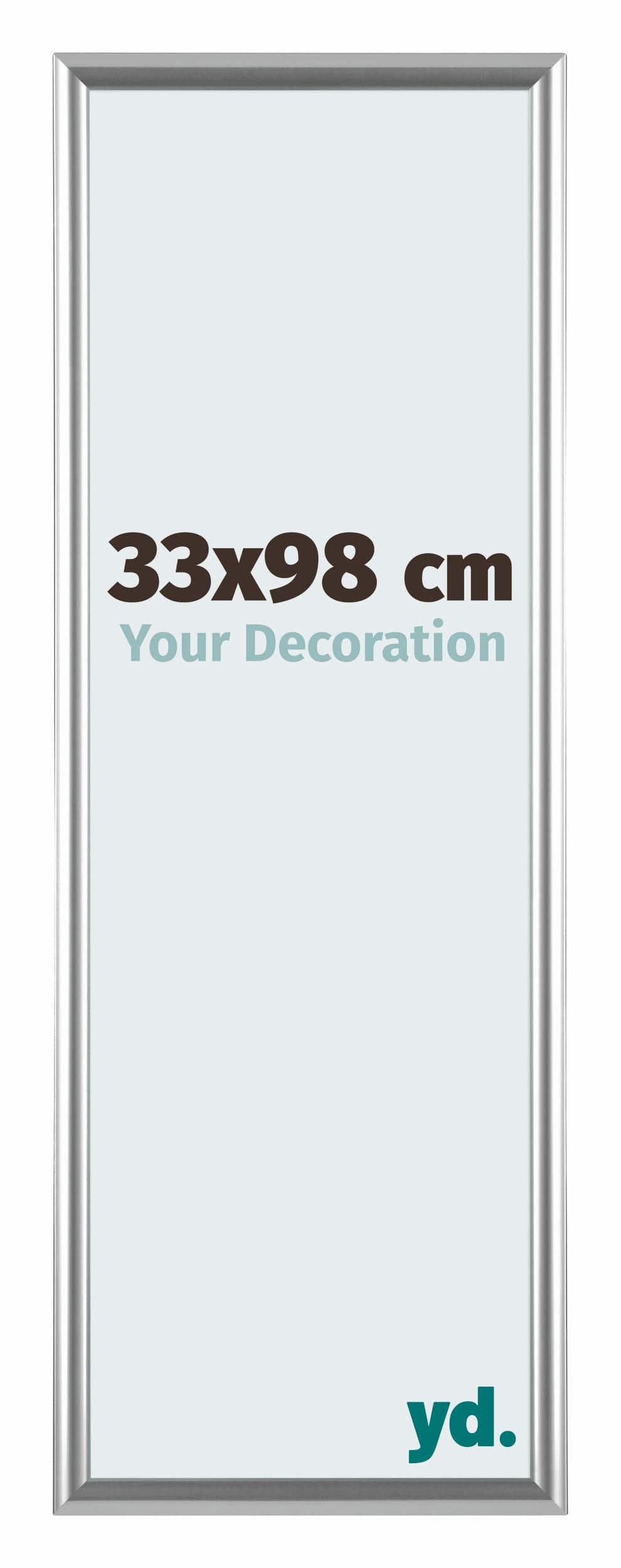 Bordeaux Plastic Photo Frame 33x98cm Silver Front Size | Yourdecoration.com