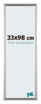 Bordeaux Plastic Photo Frame 33x98cm Silver Front Size | Yourdecoration.com