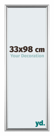 Bordeaux Plastic Photo Frame 33x98cm Silver Front Size | Yourdecoration.com