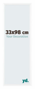 Bordeaux Plastic Photo Frame 33x98cm White High Gloss Front Size | Yourdecoration.com