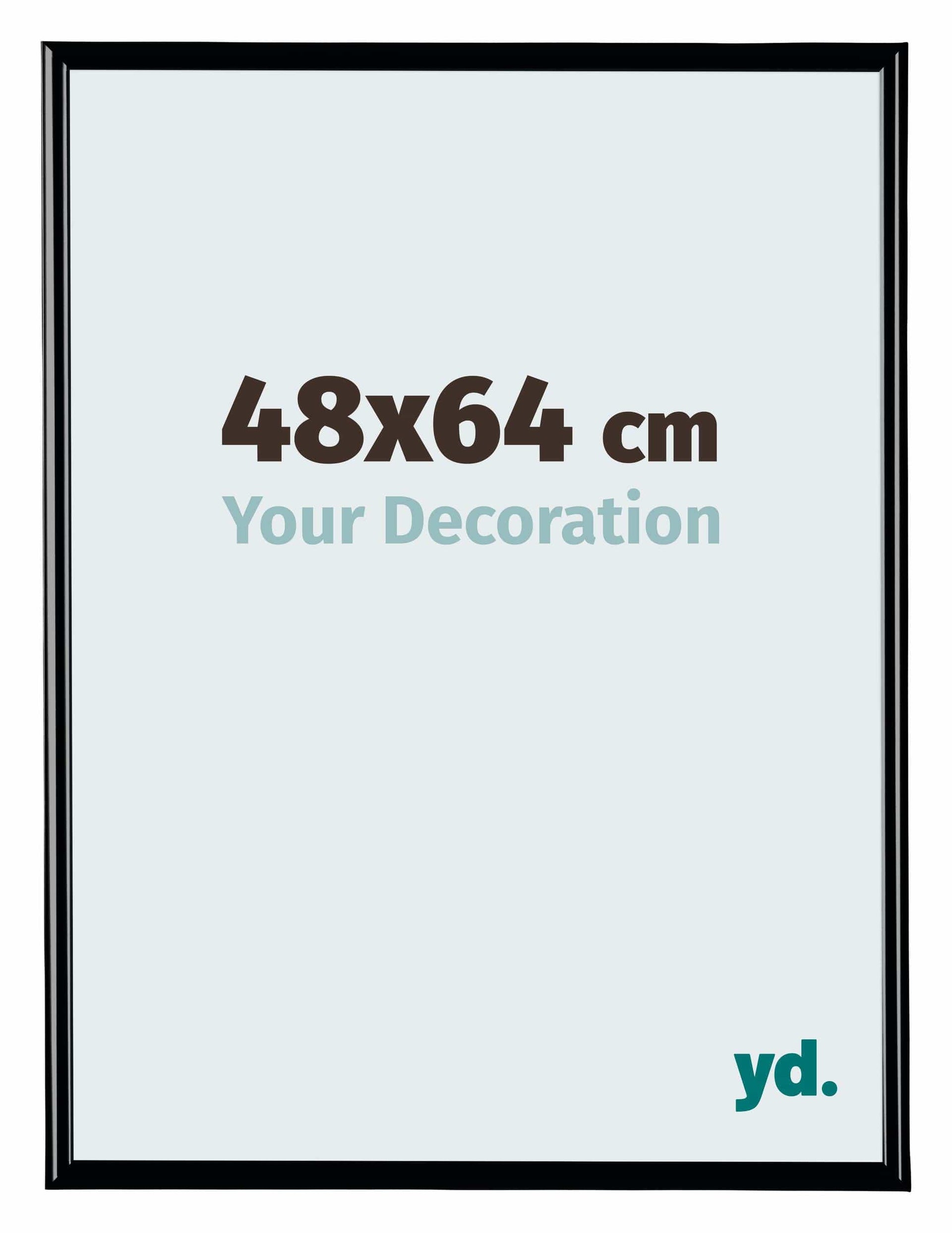 Bordeaux Plastic Photo Frame 48x64cm Black High Gloss Front Size | Yourdecoration.com