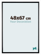 Bordeaux Plastic Photo Frame 48x67cm Black High Gloss Front Size | Yourdecoration.com
