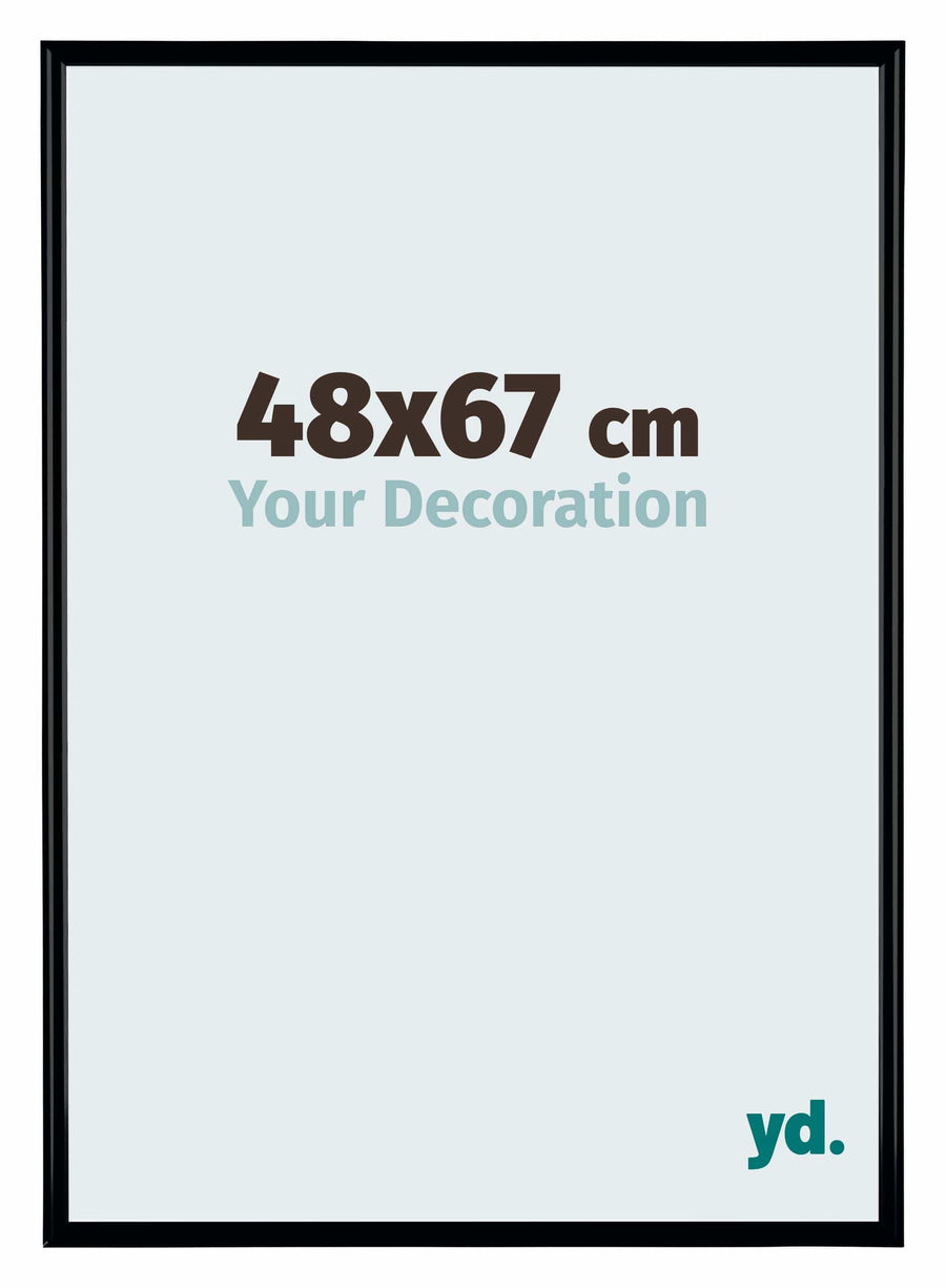Bordeaux Plastic Photo Frame 48x67cm Black Matte Front Size | Yourdecoration.com