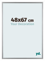 Bordeaux Plastic Photo Frame 48x67cm Silver Front Size | Yourdecoration.com