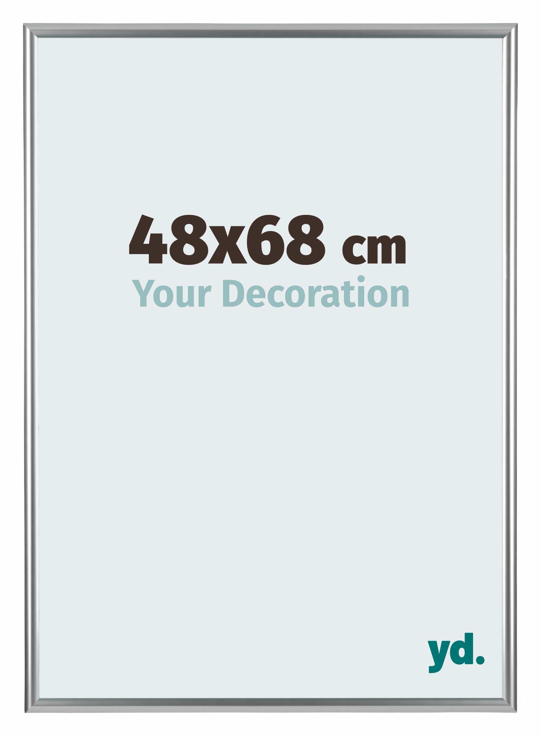 Bordeaux Plastic Photo Frame 48x68cm Silver Front Size | Yourdecoration.com