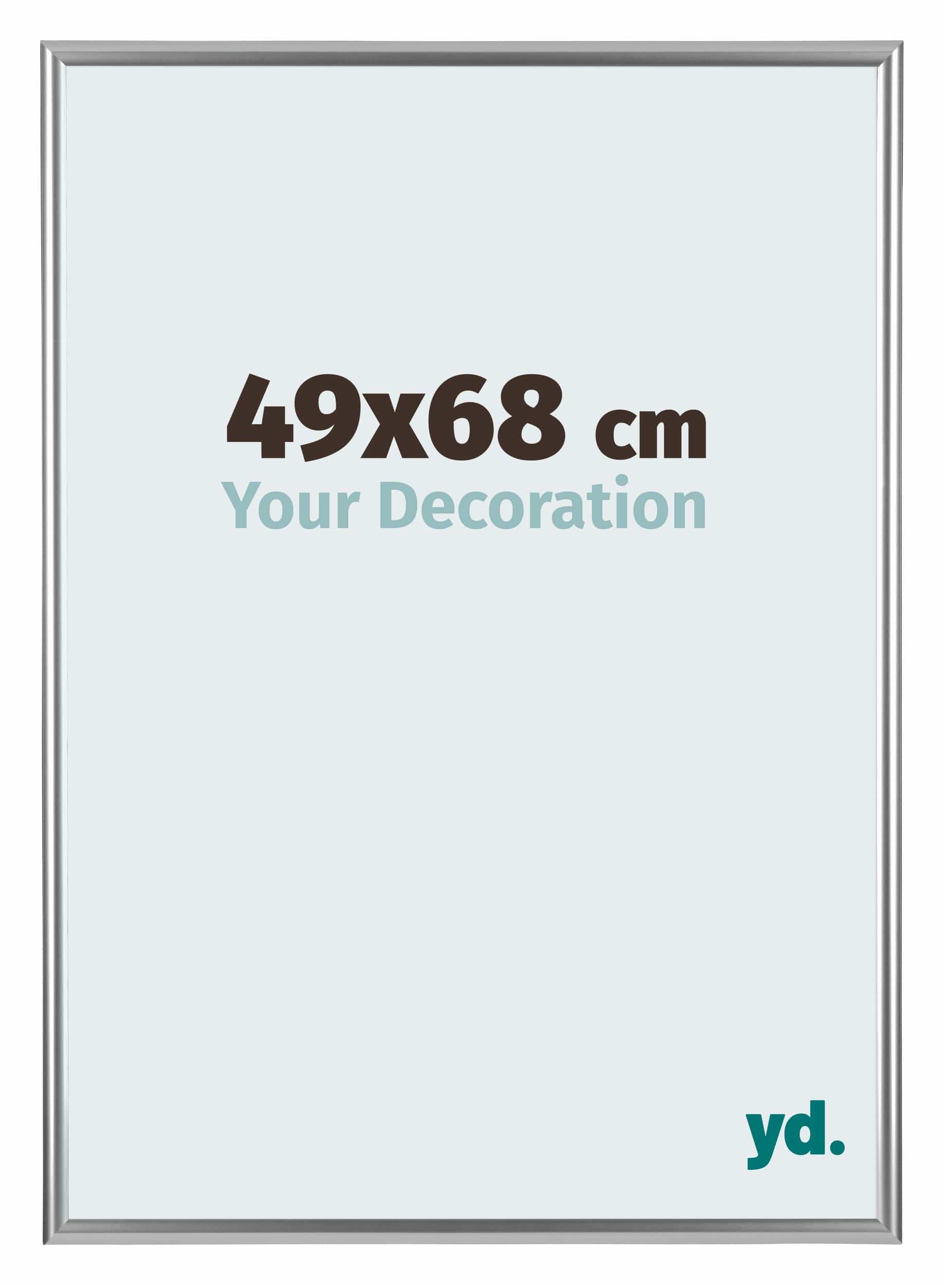 Bordeaux Plastic Photo Frame 49x68cm Silver Front Size | Yourdecoration.com